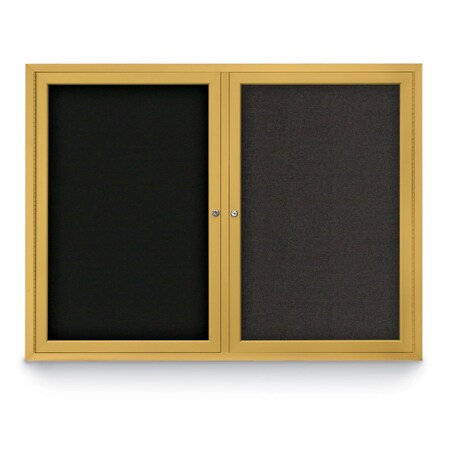 United Visual Products Corkboard, Cinnabar/Gold, 72" X 36" UV407-GOLD-CINNABA